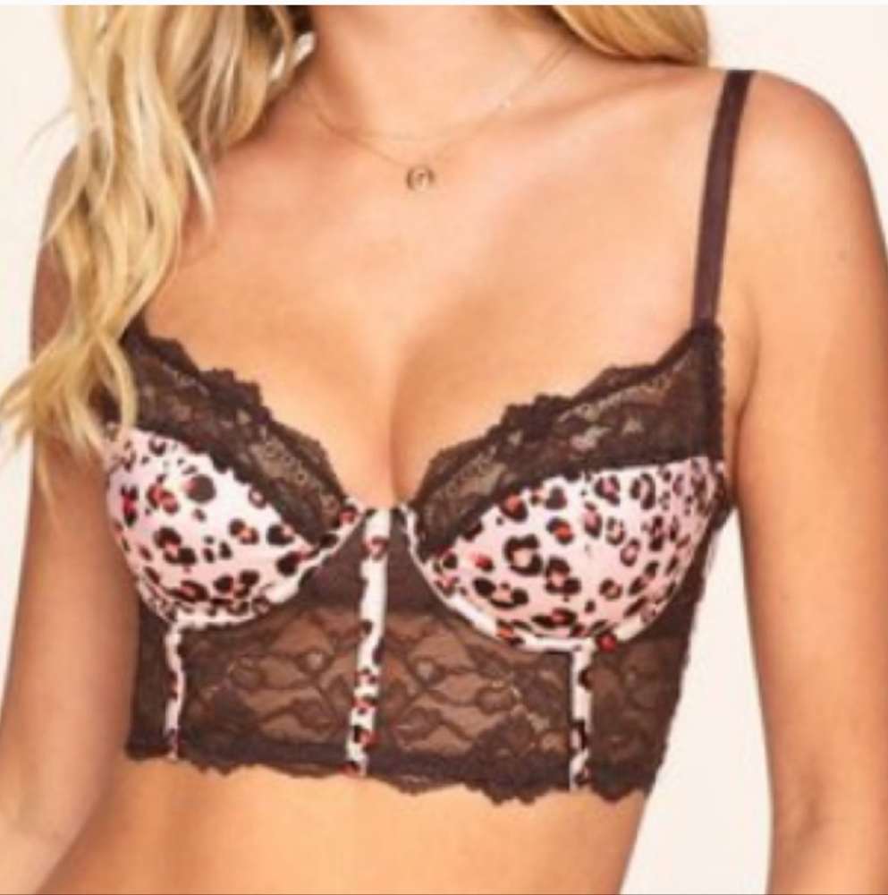 Adore Me Lisette Contour Leopard Print Bra 30DDD